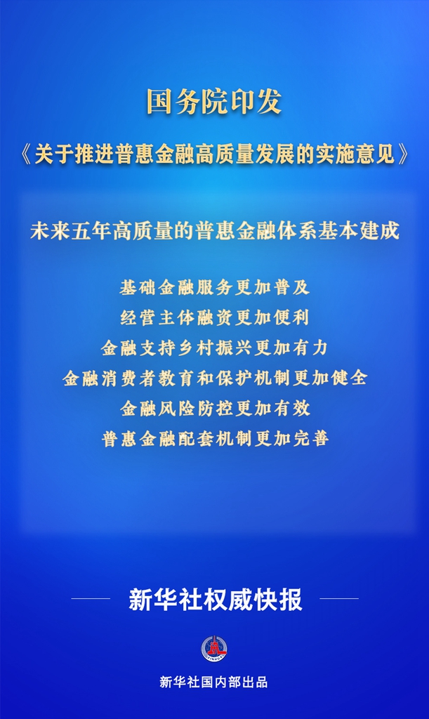 新聞分析：我國明確普惠金融高質量發展目標 推動重點領域信貸服務提質增效