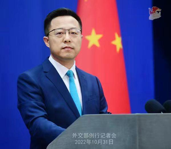 外交部發言人趙立堅。 薛偉 攝