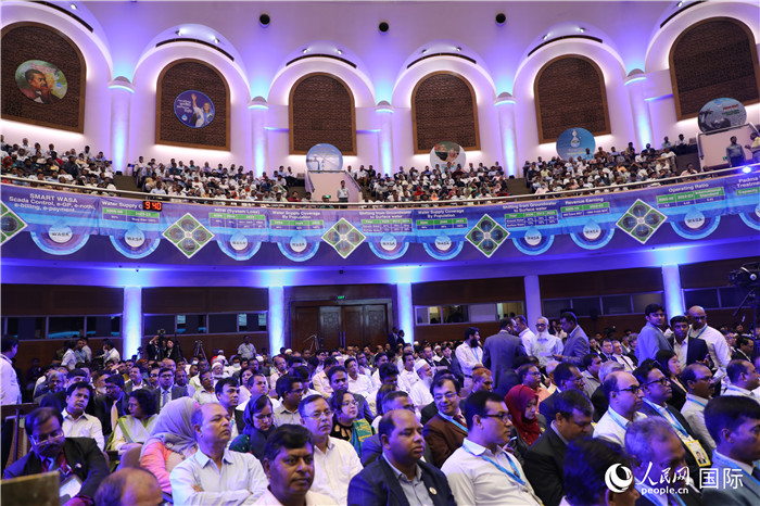 7月13日,達舍爾甘地污水處理廠項目竣工典禮舉行。人民網記者 孫廣勇攝