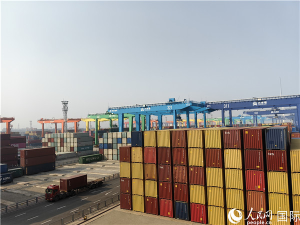 天津港北疆港區C段智能化集裝箱碼頭。人民網記者 符園園攝
