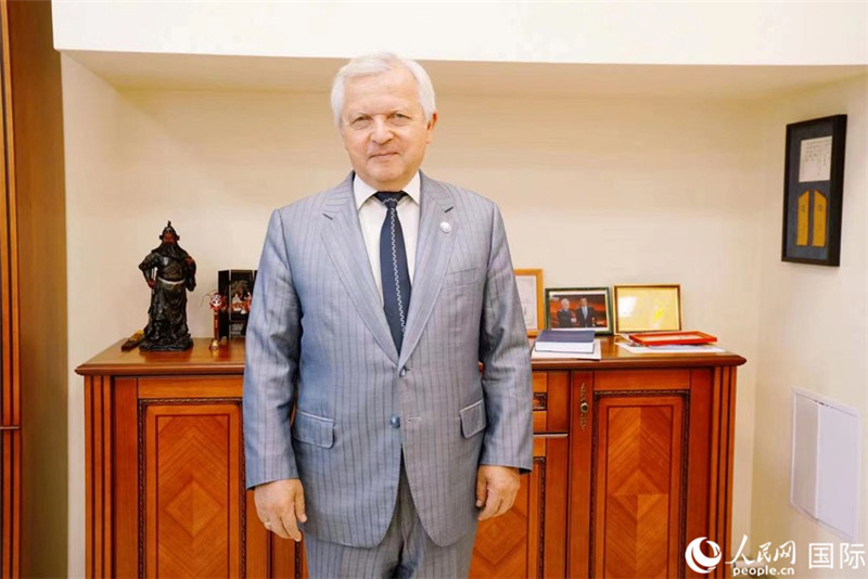 阿納托利·托濟克接受人民網記者專訪。人民網 皇甫萬里 攝