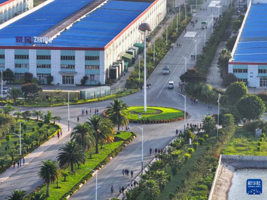 這是2023年10月31日在埃塞俄比亞杜凱姆市拍攝的東方工業園。 新華社發（東方工業園供圖）