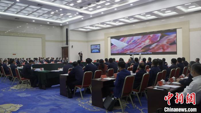 圖為部省共同打造青海綠色有機(jī)農(nóng)畜產(chǎn)品輸出地推進(jìn)會(huì)議現(xiàn)場(chǎng)。　李江寧 攝