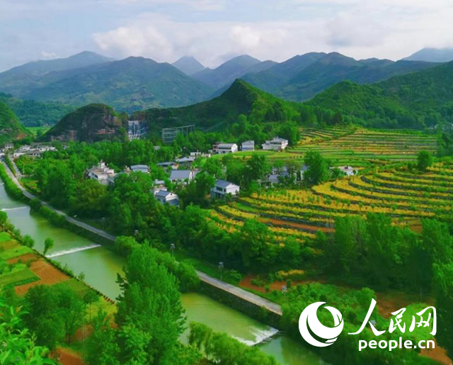 陜西商洛漫川關鎮民宿群。人民網 王麗攝