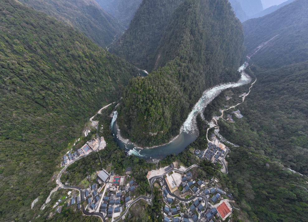 2023年3月10日,獨龍江航拍。