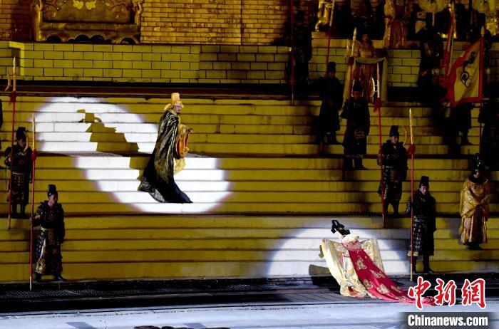 3月17日，西藏拉薩，《文成公主》大型史詩劇演出現場。　李林 攝