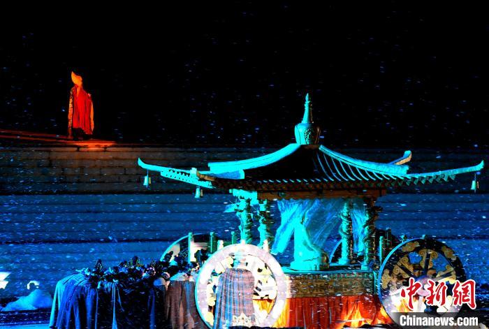 3月17日，西藏拉薩，《文成公主》大型史詩劇演出現場。　李林 攝