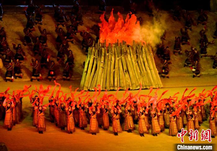 3月17日，西藏拉薩，《文成公主》大型史詩劇演出現場?！±盍?攝