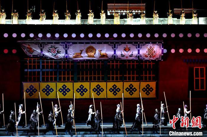 3月17日，西藏拉薩，《文成公主》大型史詩劇演出現場。　李林 攝