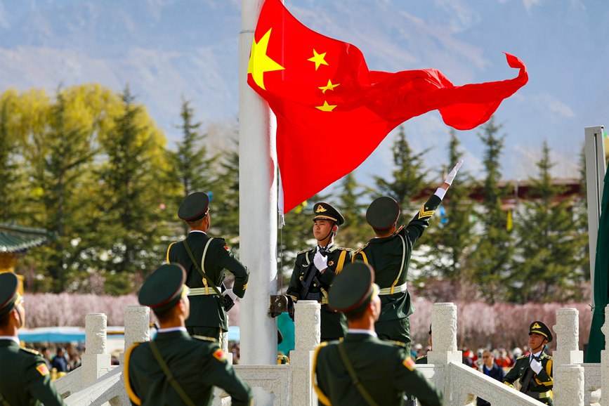 升旗儀式現場。