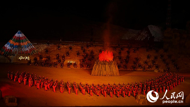 《文成公主》大型史詩劇演出現場。人民網記者 劉凡攝